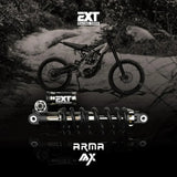 EXT Arma MX rear shock — rebound adjuster knob close-up