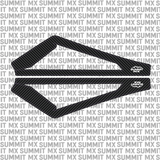 E-Ride Pro swing arm decal by Summit MX — Carbon Fiber style option