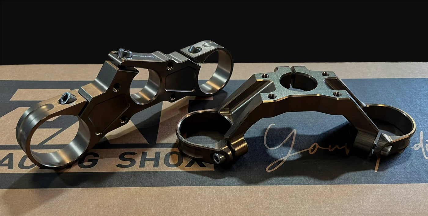 EXT Ferro triple clamp view for e-moto fork