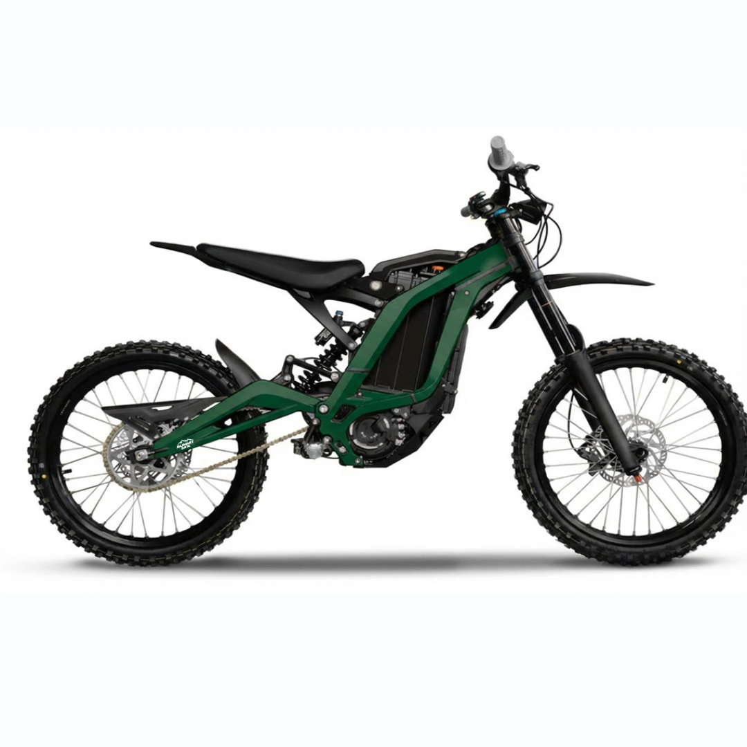 Surron Light Bee X solid color frame wrap by Summit MX — Forest Green