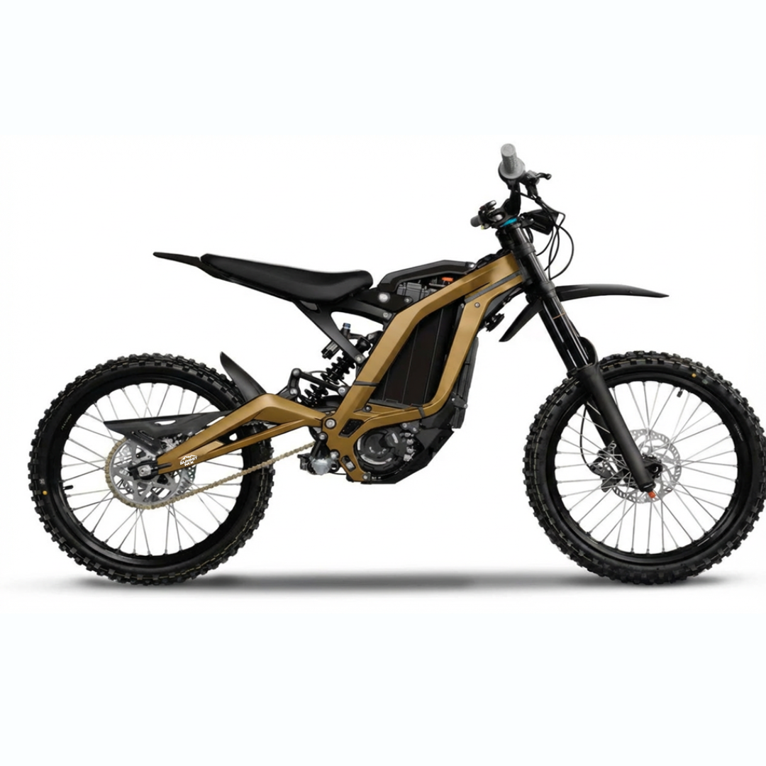 Surron Light Bee X solid color frame wrap by Summit MX — Gold