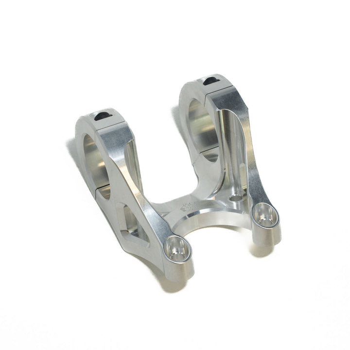 Prickly 35mm direct mount stem for Surron — 7075 billet bar-to-fork connection, raw finish