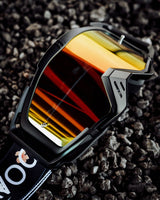 Flower Havoc Helios goggle for Surron and Talaria riders — front view