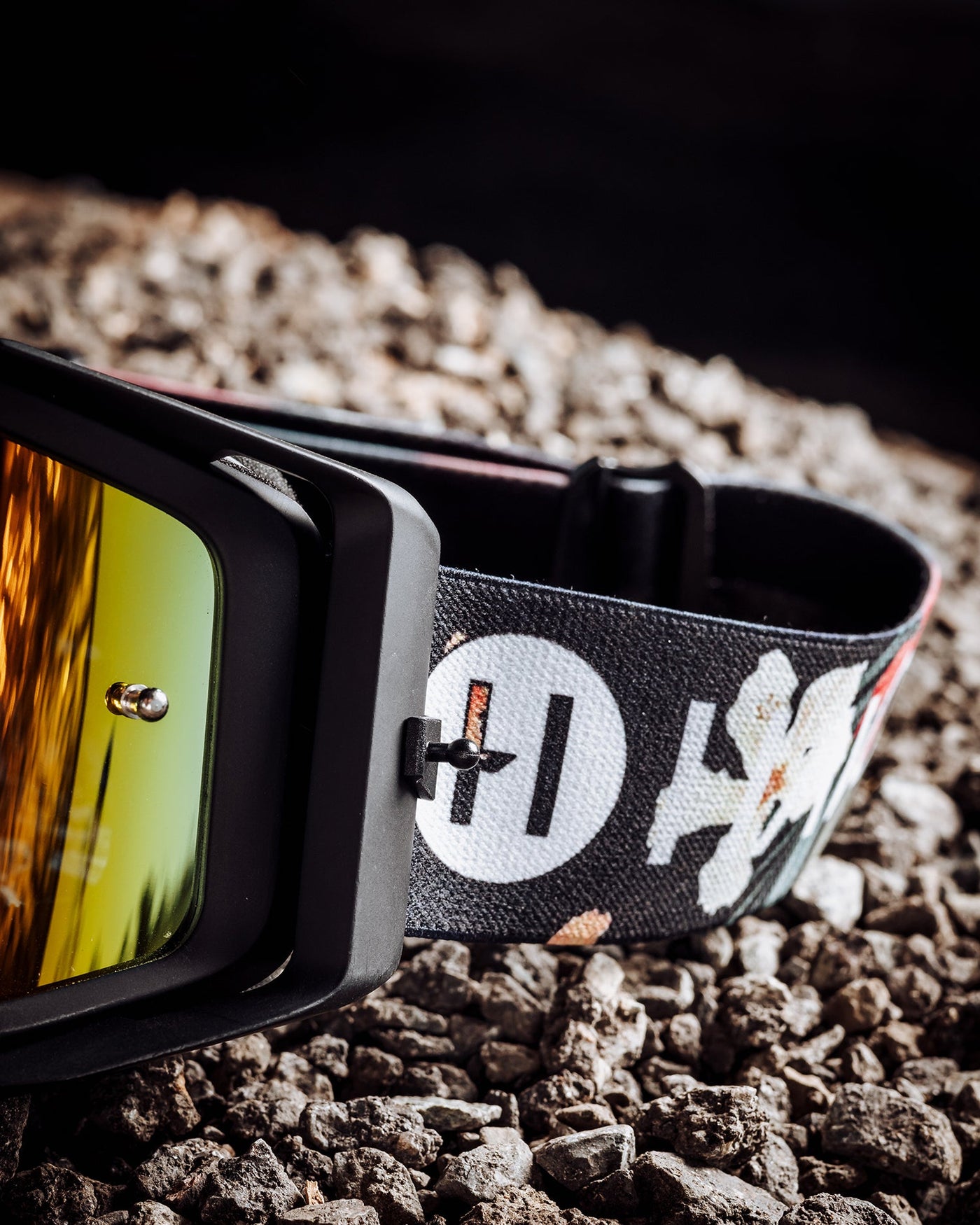 Flower Havoc Helios goggle for Surron and Talaria riders — side detail