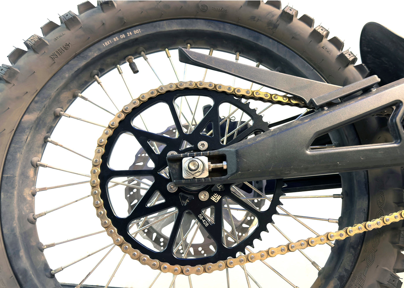 Heavy Hitter 420 billet sprocket for Surron LBX and E-Ride, tooth detail