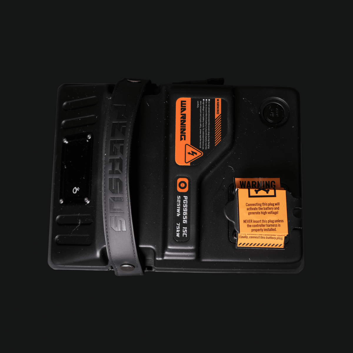 Ventus 96V 56Ah battery for Surron Ultra Bee — side profile with port access panel