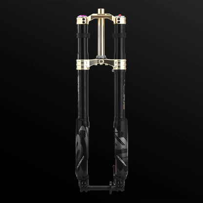 RFloXa Hawk31 Max gold fork for Surron LBX — lower leg axle detail