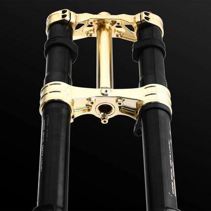 RFloXa Hawk31 Max gold fork — compression adjuster knob detail