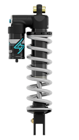 Sirris R46 shock for Surron Ultra Bee reservoir and body detail