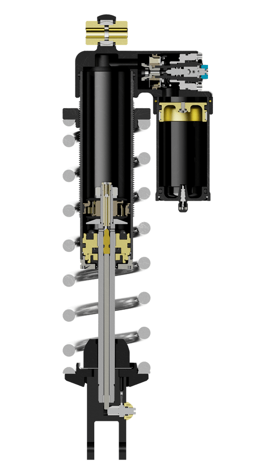 Sirris R46 coilover shock for Surron Ultra Bee — complete kit with installation hardware