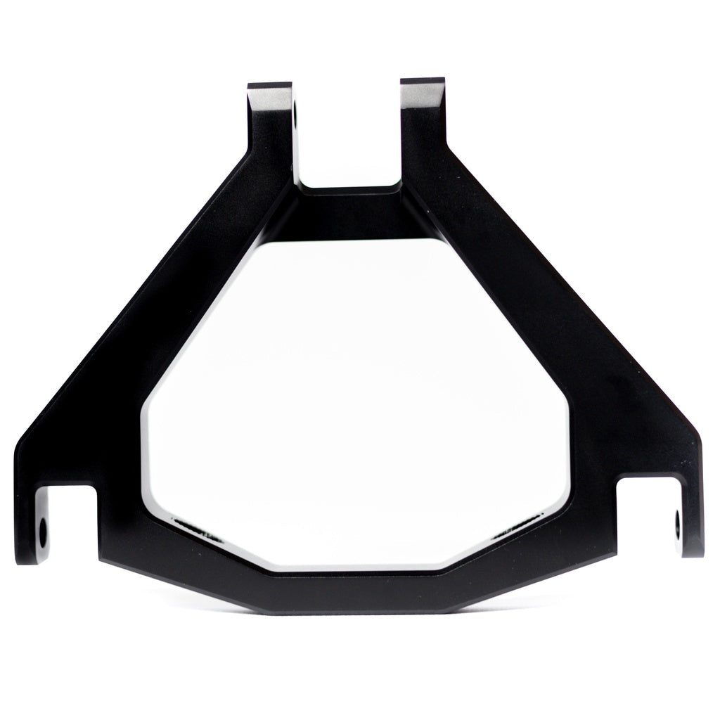EBMX upgraded suspension triangle for Surron Ultra Bee — 7-series aluminum with extra Sirris shock clearance