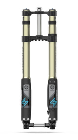 Sirris F43 CMX fork — compression adjuster tool-free knob close-up