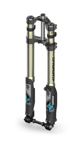 Sirris F43 CMX fork for Surron LBX — fork tube and lower slider detail