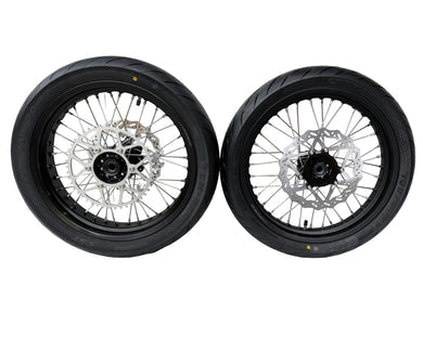 Surron Ultra Bee CST Supermoto Wheel Set — tire tread detail | ThrottleCo