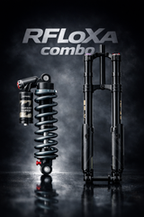 RFloXa Hawk 31 Max 228mm fork and RAB50RC rear shock bundle for Surron and E-Ride Pro — complete suspension package