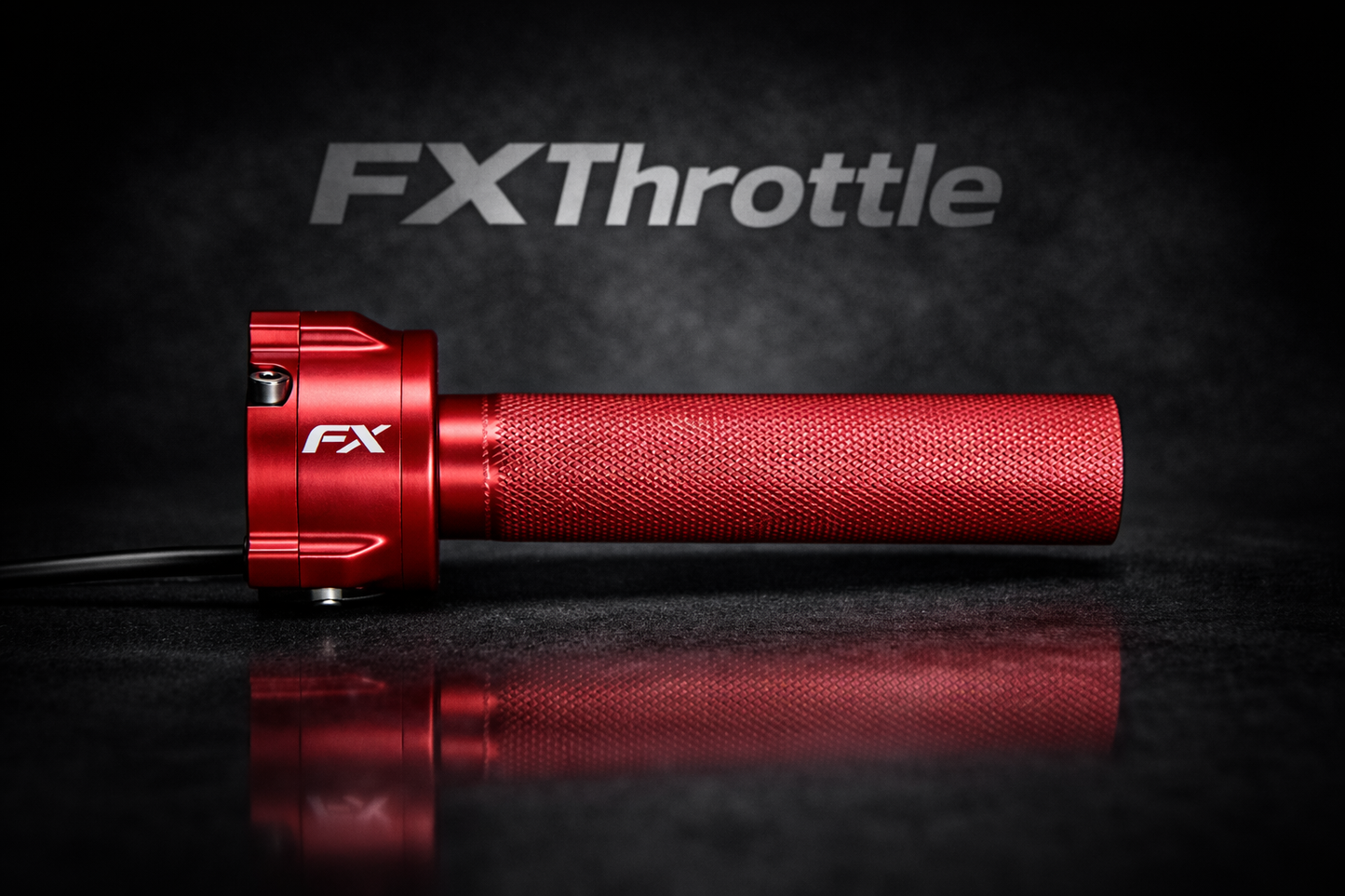 FX Throttle for electric dirt bikes — installed handlebar view