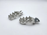 Warp 9 Elite Foot Pegs for Talaria Sting — forged 7075-T6 aluminum, 3-5/8 x 2-3/8 inch platform