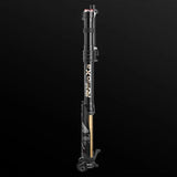 RFloXa Hawk31 Max fork — compression adjuster and crown assembly close-up