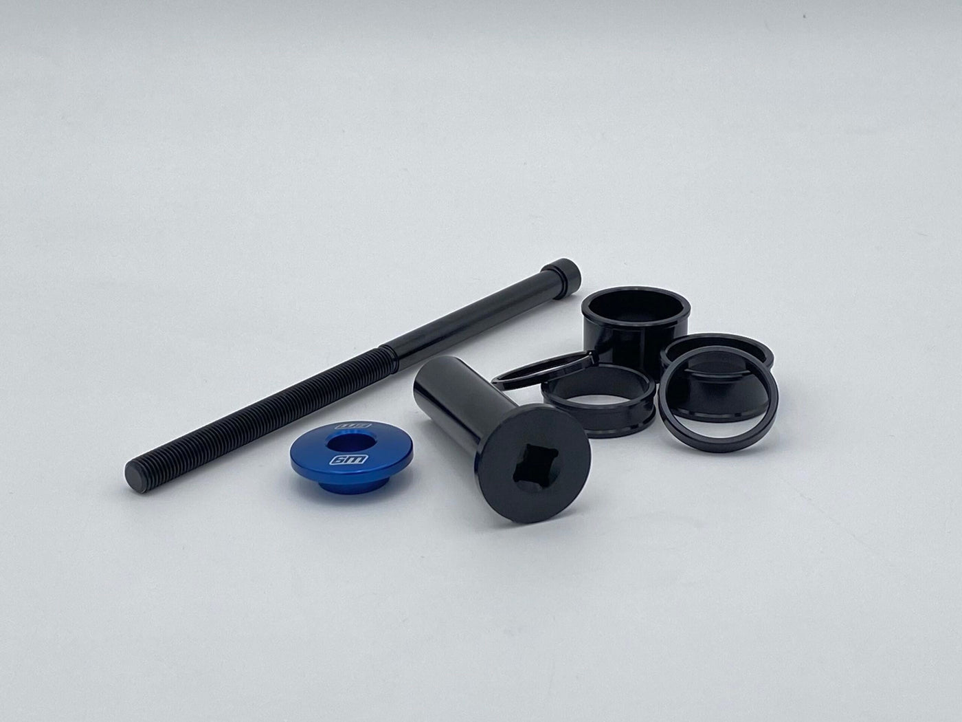 Warp 9 Standard Stem Lock for Surron and Talaria forks — installed on fork stem