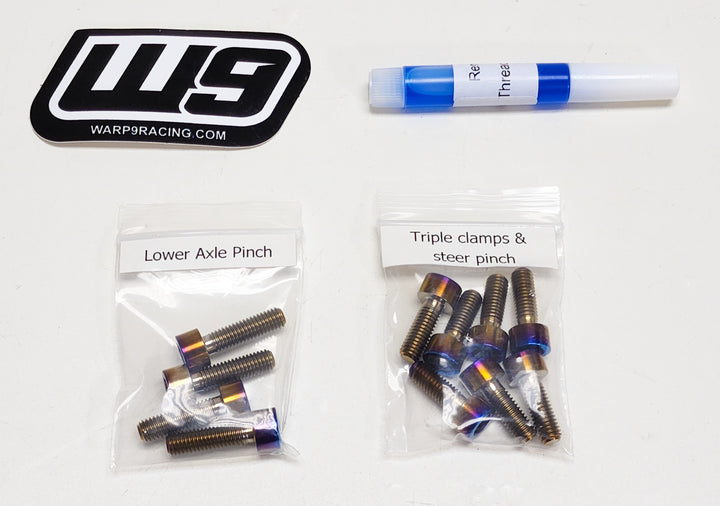 Warp 9 Titanium Fork Bolts for Surron & Talaria — bolt detail view