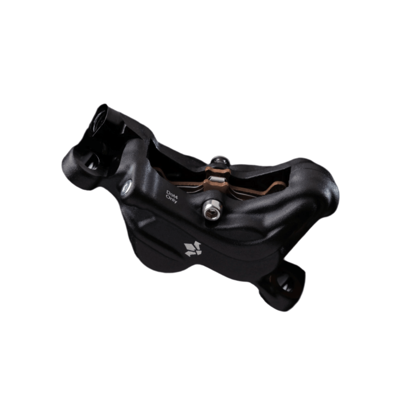 Formula brake caliper for electric dirt bike — piston and pad view