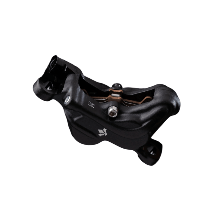 Formula brake caliper for electric dirt bike — piston and pad view