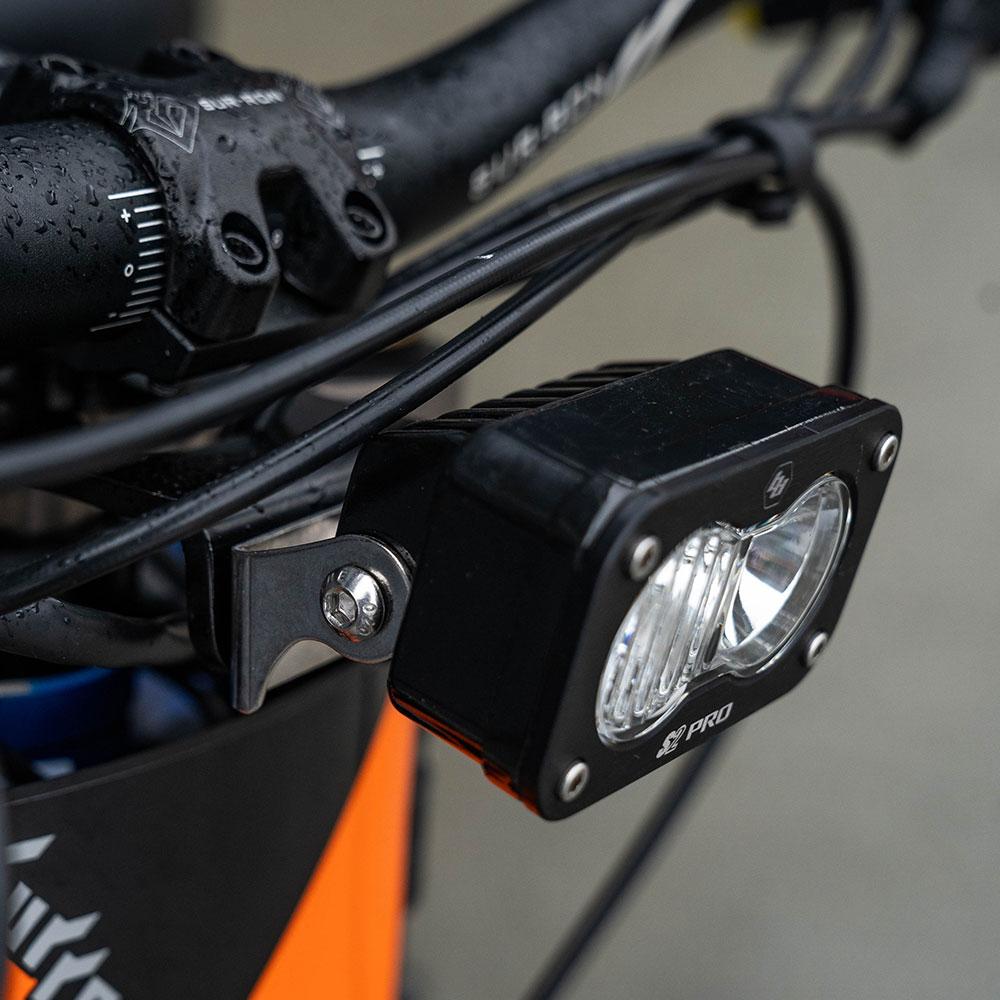 Baja Designs S2 Pro LED headlight — beam pattern and lens detail