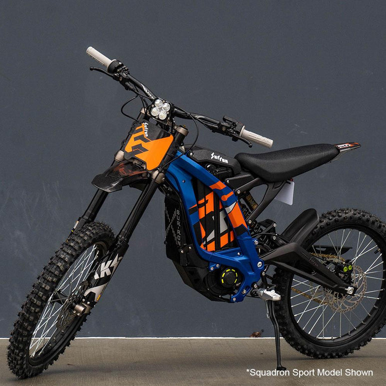 Baja Designs Squadron Pro installed on Surron Ultra Bee — trail lighting