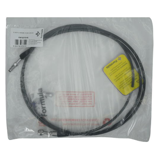 Formula Brake Hose Full Length for Light E-Moto — braided stainless line with banjo fittings