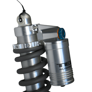 TECH ER30 288mm rear shock — bottom eyelet and mount hardware view