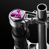 RFloXa Hawk31 Pro fork — alternate close-up detail of lower leg and axle