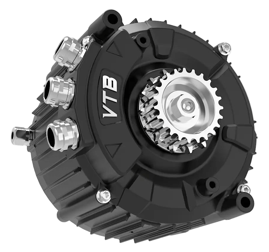 Ventus Ryuga 52kW motor — mounting flange and bolt pattern view
