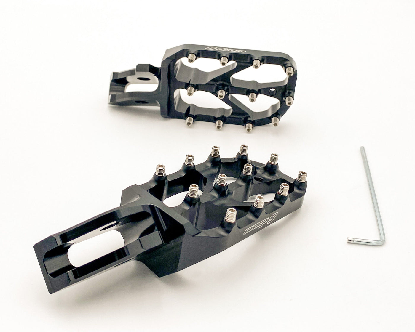 Warp 9 Ultra Bee Elite Foot Pegs for Surron Ultra Bee — installed view