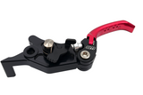 Warp 9 Ultra Bee brake lever — reach adjuster and parking brake close-up