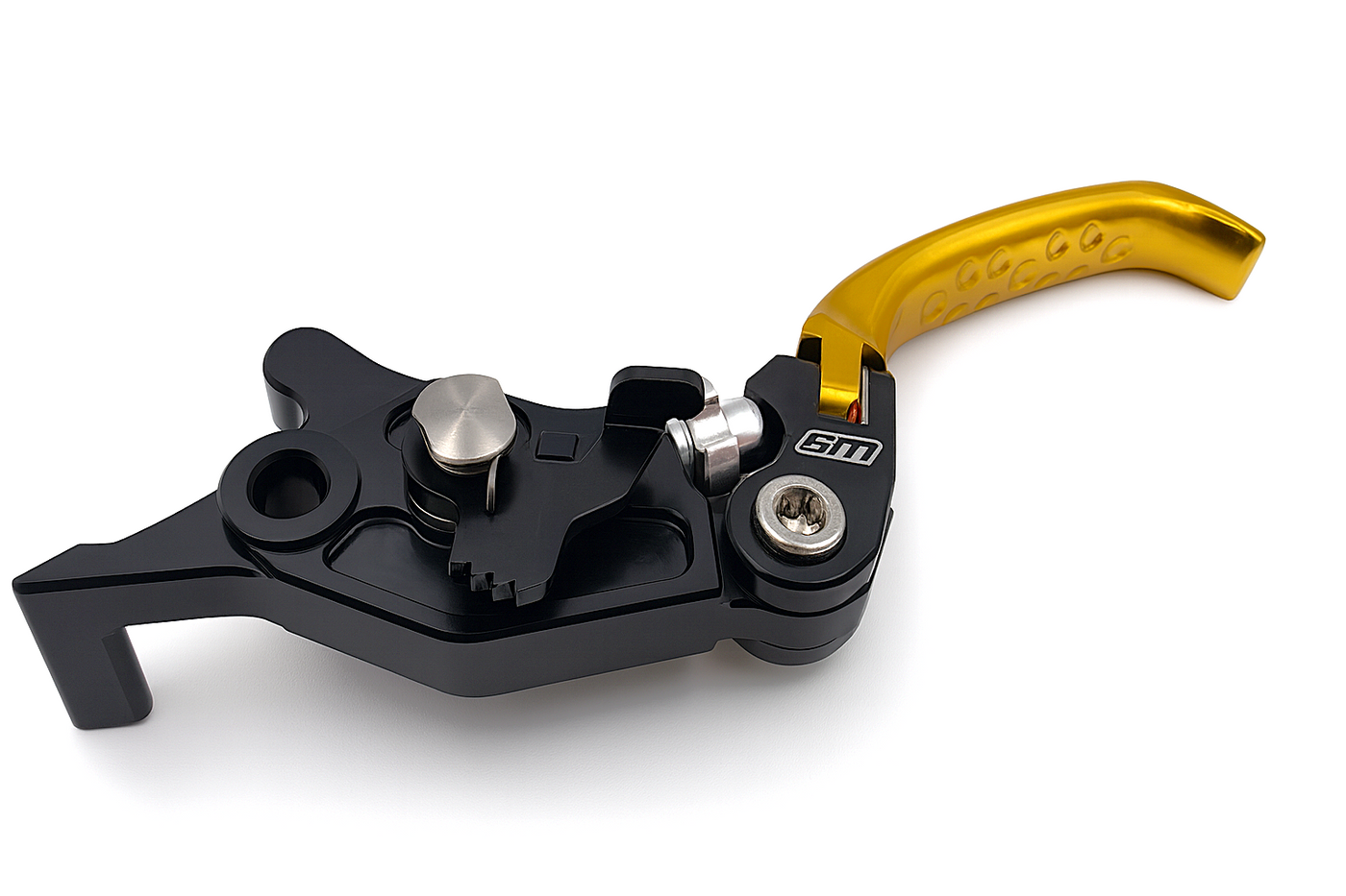 Warp 9 Ultra Bee brake lever — pivot bolt and mounting hardware view