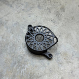 Surron LBX Aluminum Motor Cover — black anodized finish, lattice pattern