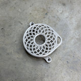 Surron Ultra Bee motor cover installed on bike – protecting motor from trail debris