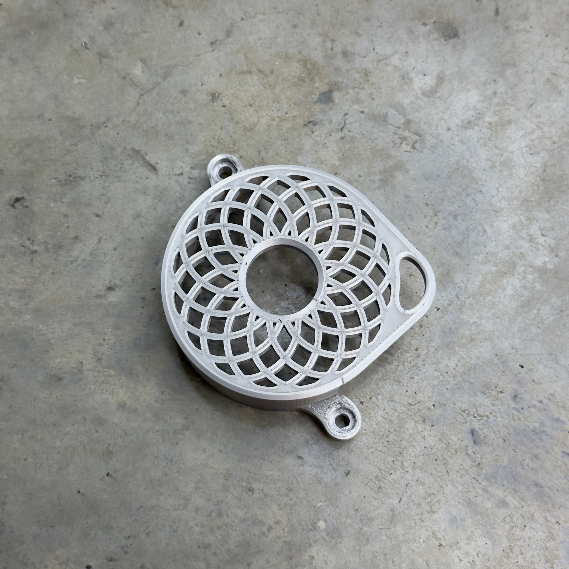 Surron Ultra Bee motor cover installed on bike – protecting motor from trail debris