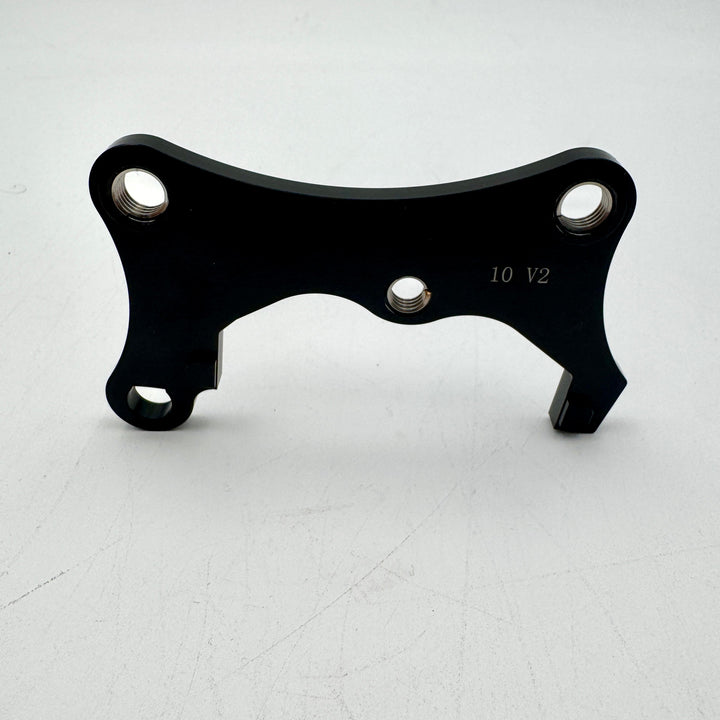 320mm front rotor relocation bracket for Gen 2 Kawasaki KLR650 - Warp 9
