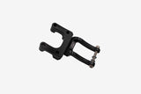 Warp 9 W9 fork clamp headlight mounting bracket — CNC machined black aluminum for Surron and Talaria handlebars
