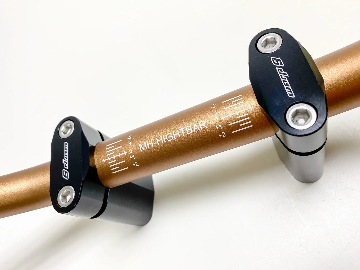 Warp 9 tapped handlebars for Surron and Talaria e-motos — handguard mounting insert detail