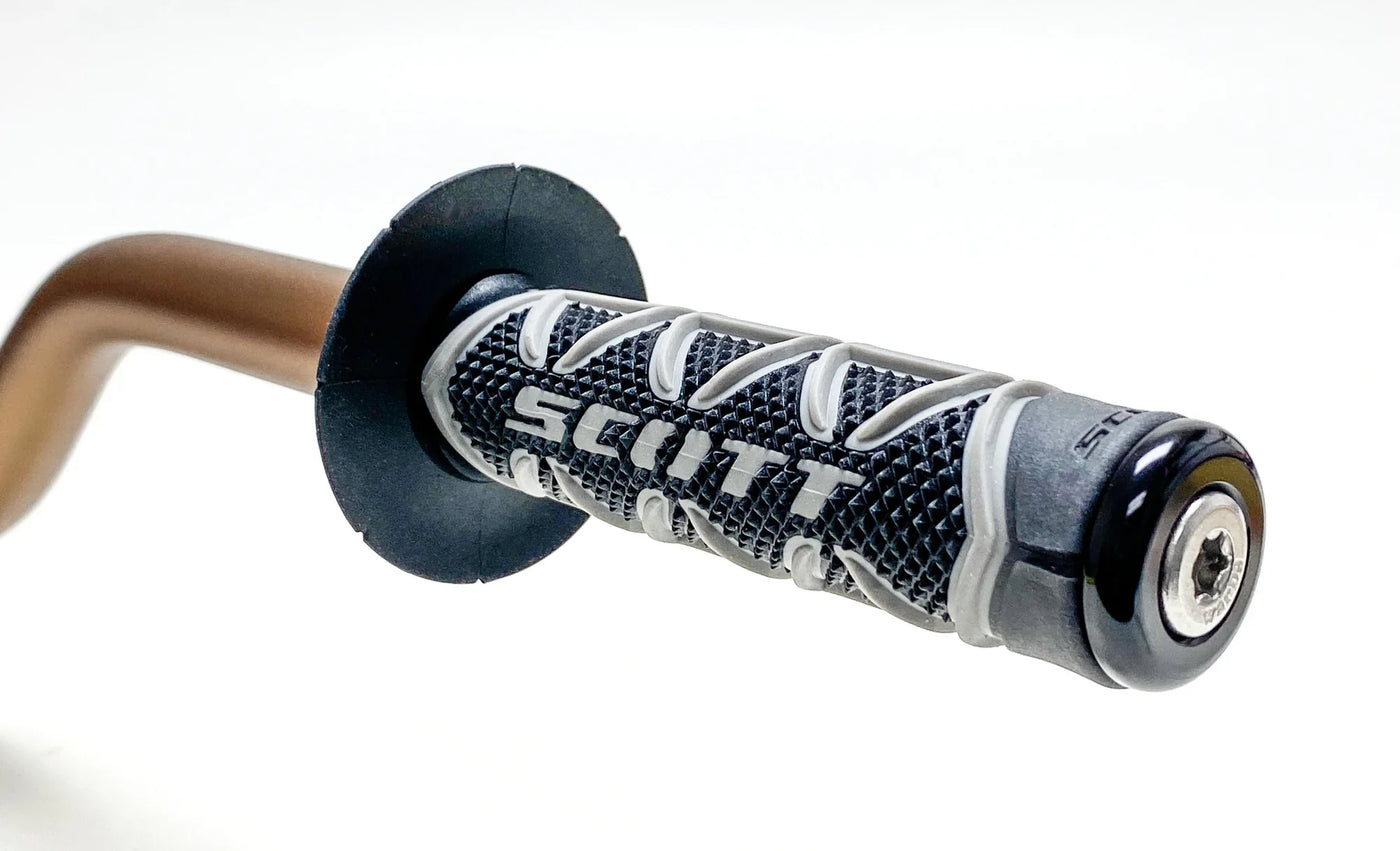 Warp 9 1-1/8" MX handlebars for Surron and Talaria — bend and sweep profile view