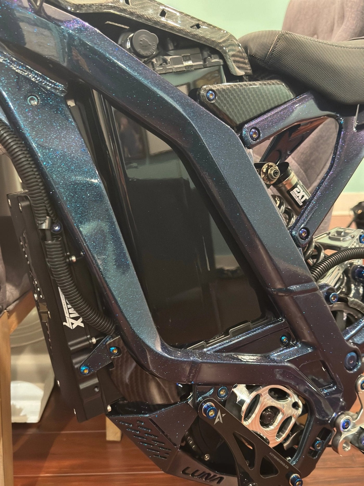 E-Bike invisible Vantablack battery wrap — full kit contents flat lay