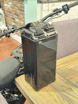 E-Bike invisible Vantablack battery wrap — matte black finish detail on edges