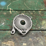 Surron LBX motor cover flat lay – full profile view showing mounting points