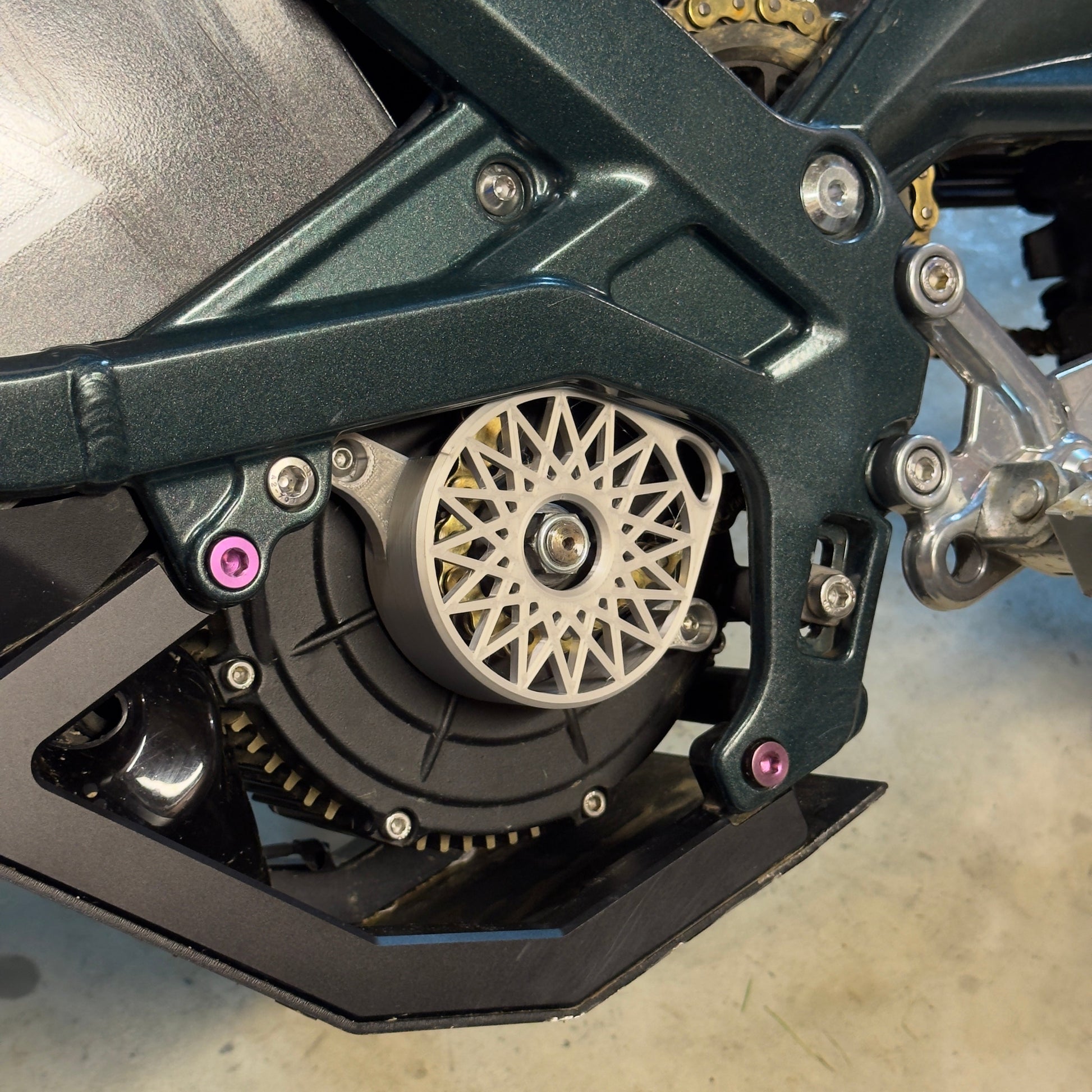 Surron LBX plastic motor cover – black ABS replacement part for LBX electric dirt bike