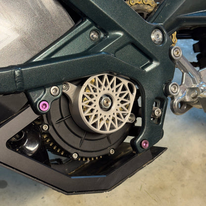 Surron LBX plastic motor cover – black ABS replacement part for LBX electric dirt bike
