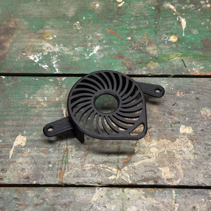 Talaria XXX plastic motor cover flat view – showing shape and tab locations