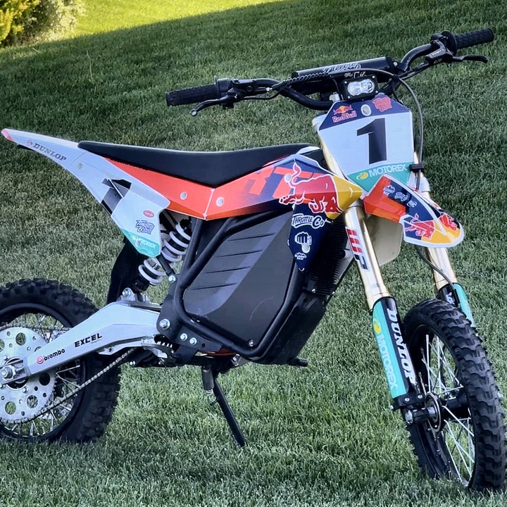 ETM RTR moto inspired graphics kit by Summit MX — installed on bike