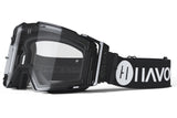 Clear Helios goggle for Surron and Talaria riders — shown without nose guard